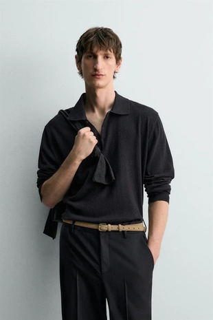 Трикотажное поло из хлопка и льна - лимитированная серия- Заказать в России