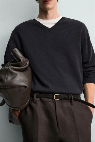 Свитер легкий из хлопка и льна лимитированная серия- Заказать в России