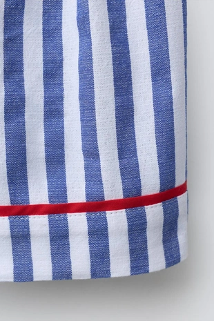 Шорты-бермуды в полоску с контрастными кантами- Заказать в России