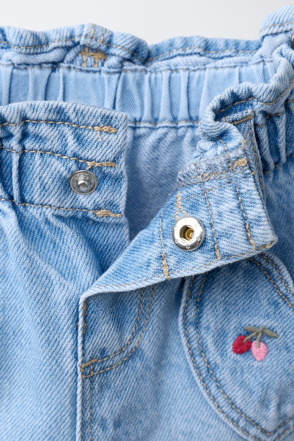 ДЖИНСОВЫЕ ШОРТЫ  С ВЫШИВКОЙ «ВИШЕНКИ»