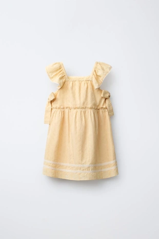 Yellow | 1360/376/300 - Zara Платье с бантами и кружевом