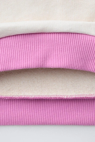 Толстовка с цветочным принтом и контрастными рукавами- Заказать в России