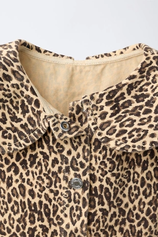 Платье из саржи с анималистическим принтом- Заказать в России