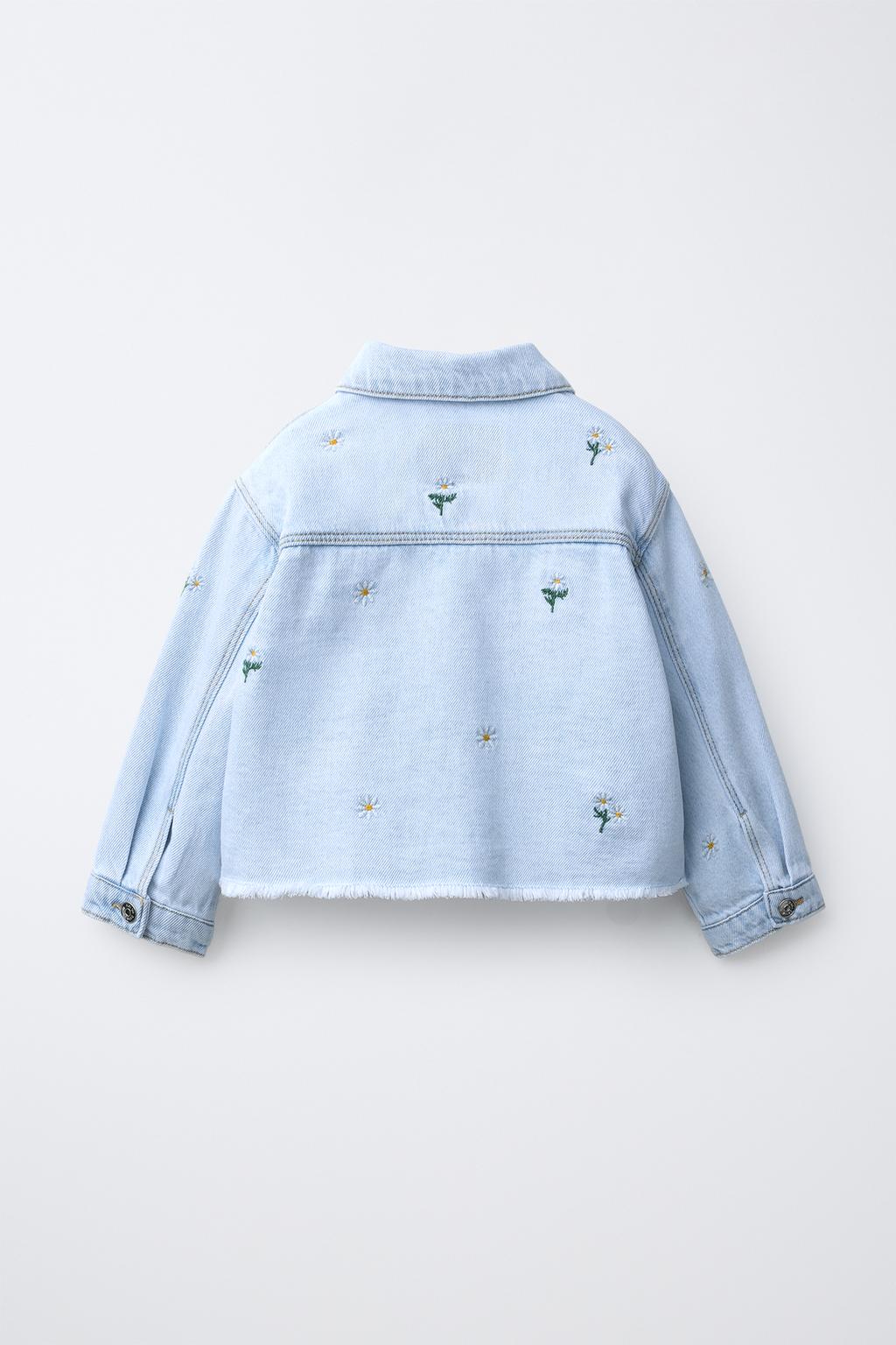 ДЖИНСОВАЯ КУРТКА С ВЫШИВКОЙ «РОМАШКИ»