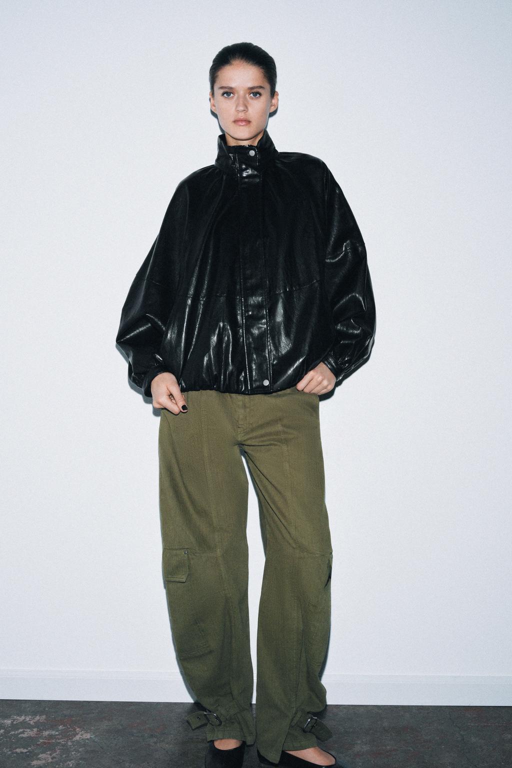 БОМБЕР ИЗ ИСКУССТВЕННОЙ КОЖИ — коллекция Zara «ZW»