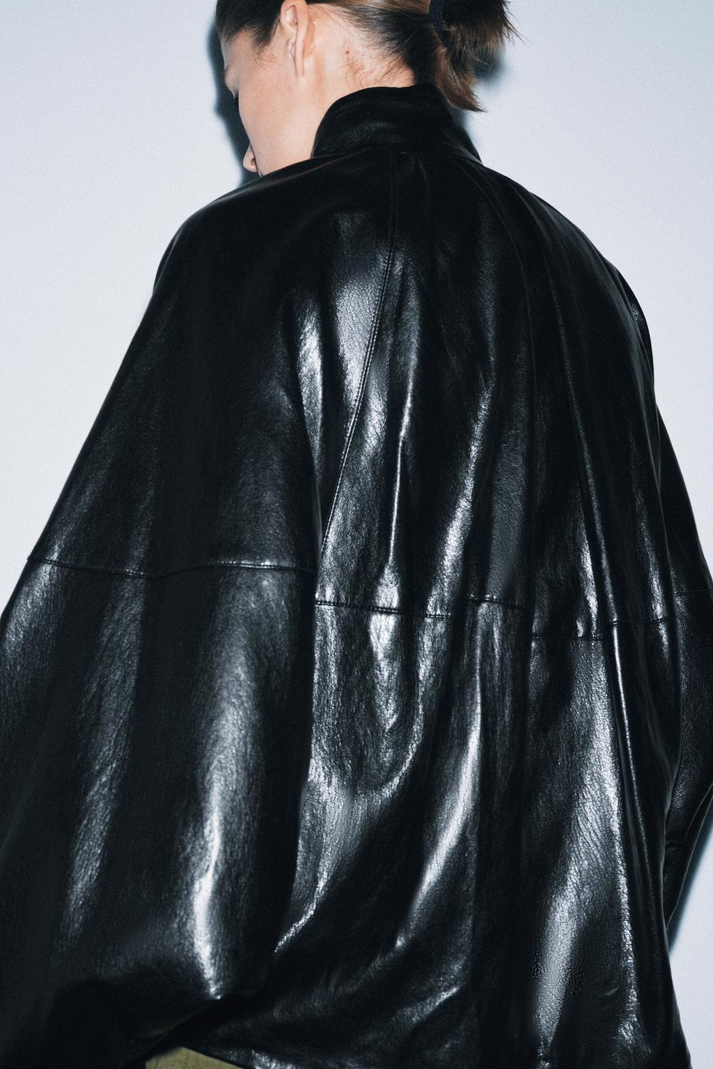 БОМБЕР ИЗ ИСКУССТВЕННОЙ КОЖИ — коллекция Zara «ZW»