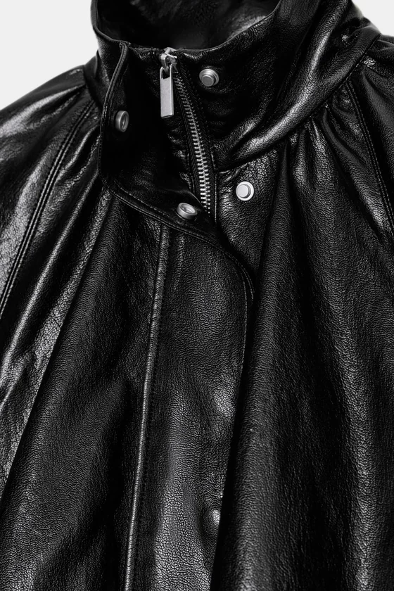 БОМБЕР ИЗ ИСКУССТВЕННОЙ КОЖИ — коллекция Zara «ZW»