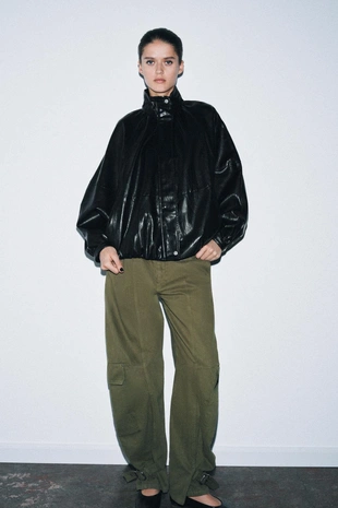 Бомбер из искусственной кожи — коллекция Zara «ZW»- Заказать в России