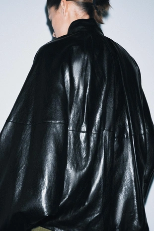 Бомбер из искусственной кожи — коллекция Zara «ZW»- Заказать в России