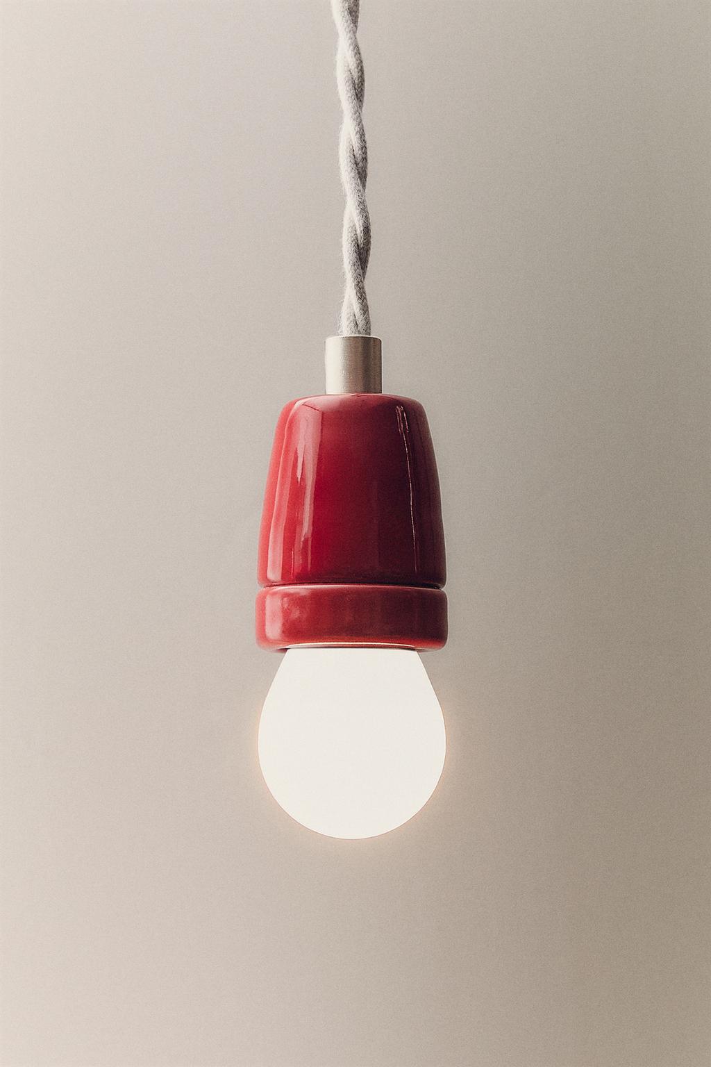 Керамическая потолочная лампа с кабелем