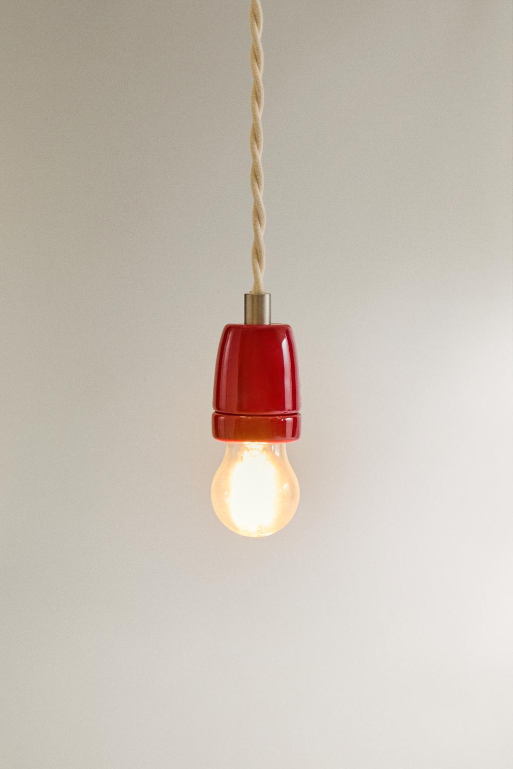 Керамическая потолочная лампа с кабелем