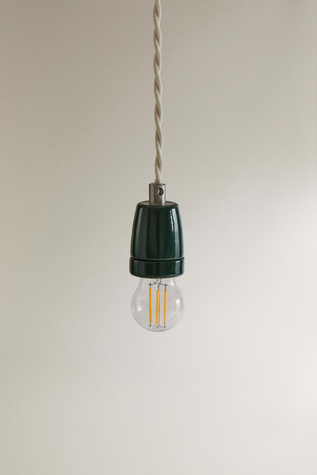 Керамический потолочный светильник с кабелем