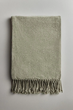 Плед из шениля с бахромой- Заказать в России