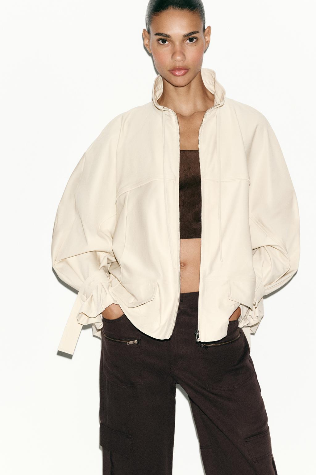 СВОБОДНАЯ КУРТКА С ВОРОТНИКОМ-СТОЙКОЙ