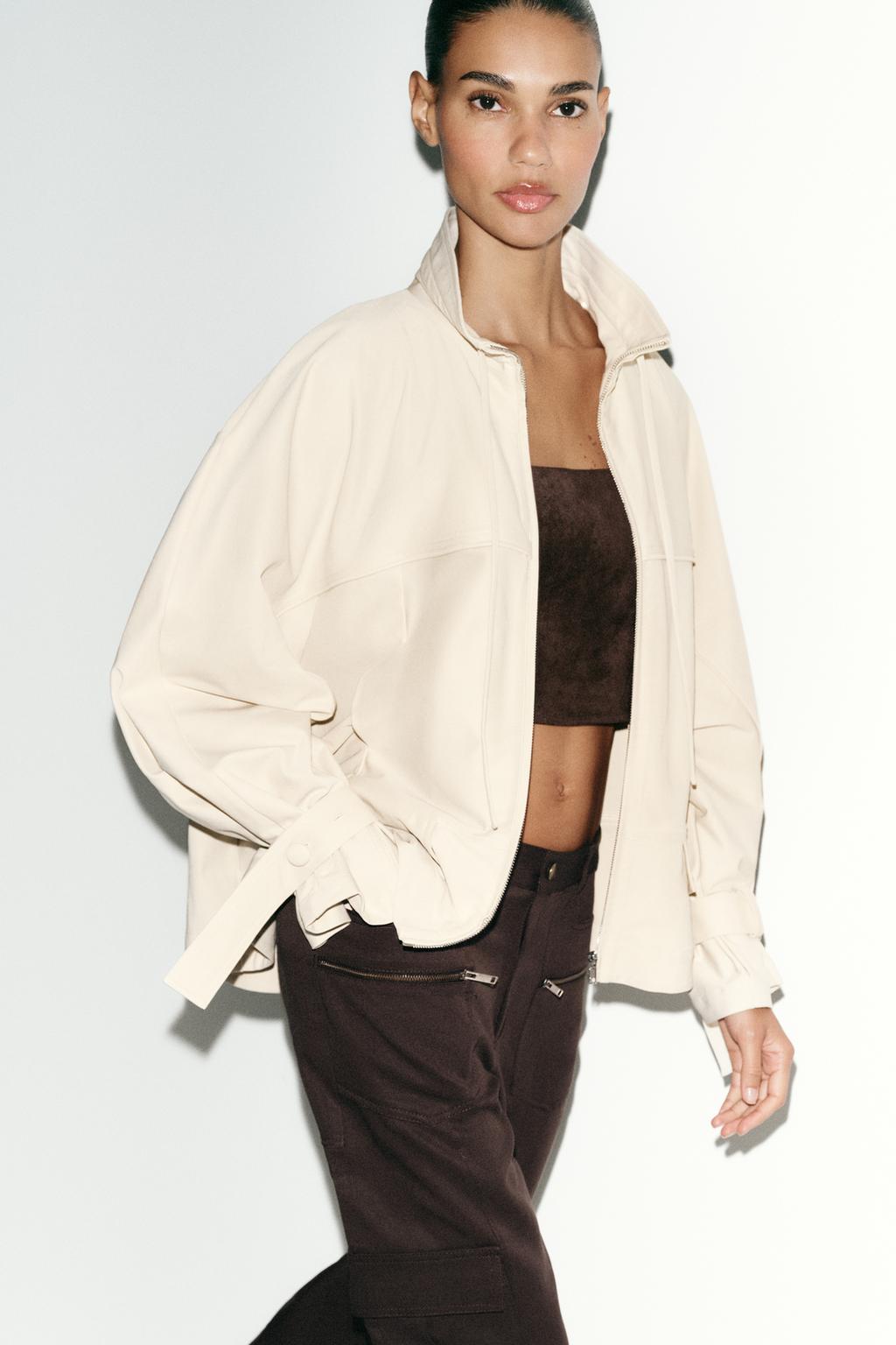 СВОБОДНАЯ КУРТКА С ВОРОТНИКОМ-СТОЙКОЙ