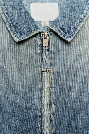 Navy blue | 2569/070/401 - Zara Джинсовая куртка TRF на молнии