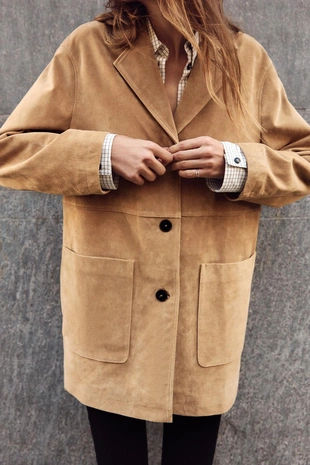 Куртка из 100% замши- Заказать в России