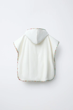 Пончо-полотенце с цветочным узором