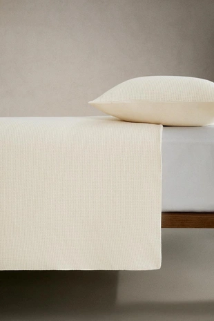 Мини чехол для одеяла из хлопкового вафельного трикотажа