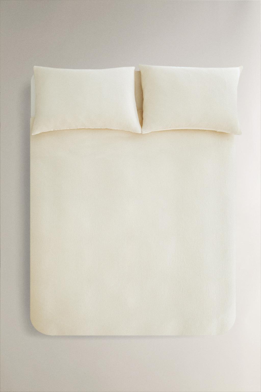 Мини чехол для одеяла из хлопкового вафельного трикотажа