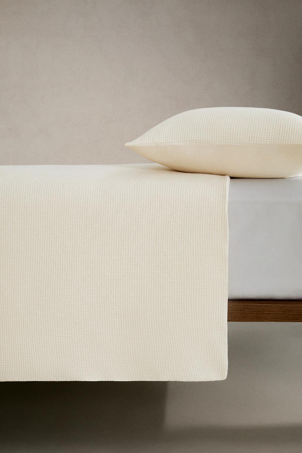 Мини чехол для одеяла из хлопкового вафельного трикотажа