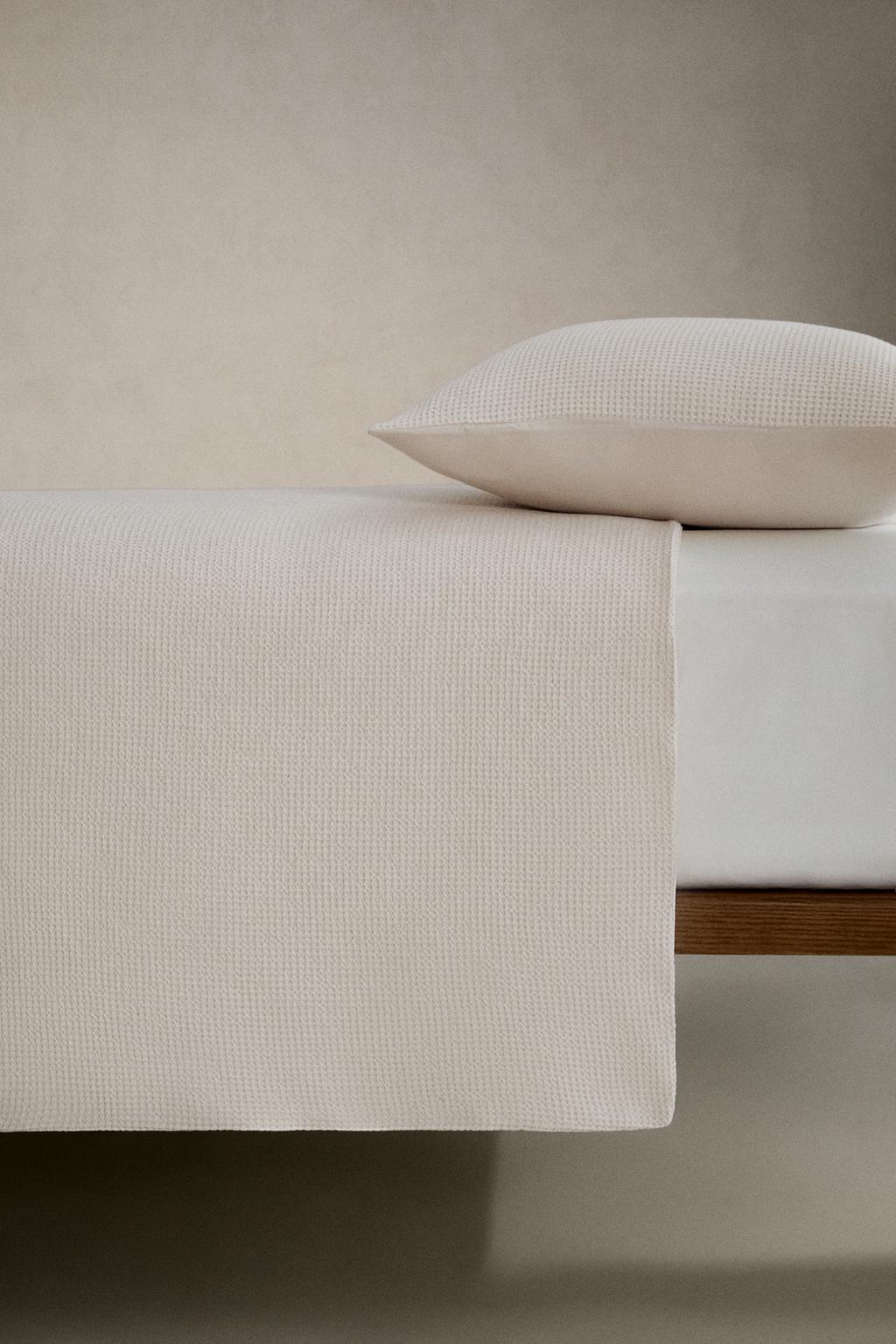 Одеяло из хлопка с мини-вафельным узором