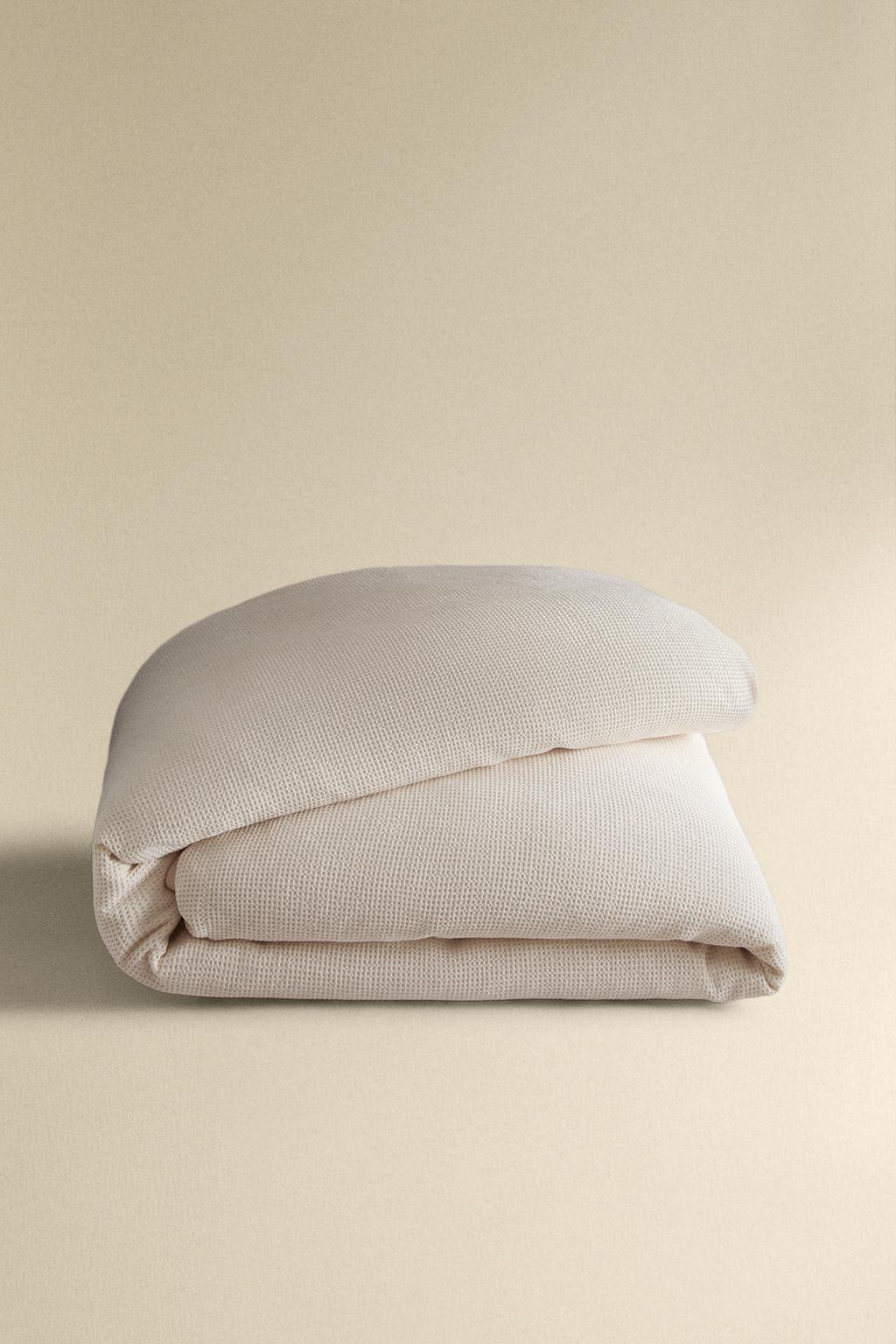 Одеяло из хлопка с мини-вафельным узором