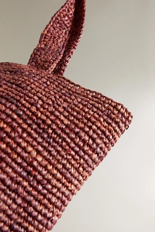 Сумка из рафии с плечевыми ремнями- Заказать в России