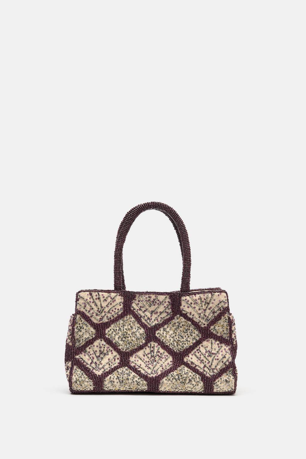 СУМКА-ШОПЕР С БЛЕСКОМ И БУСИНАМИ