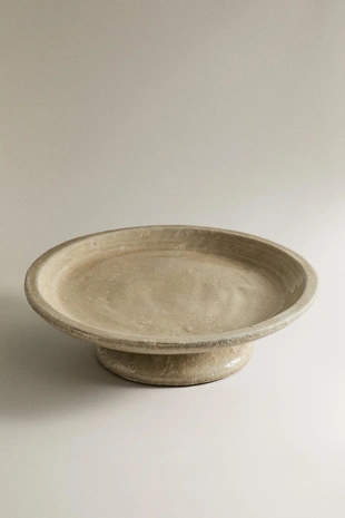 Пьедестальная тарелка из трещавой керамики- Заказать в России