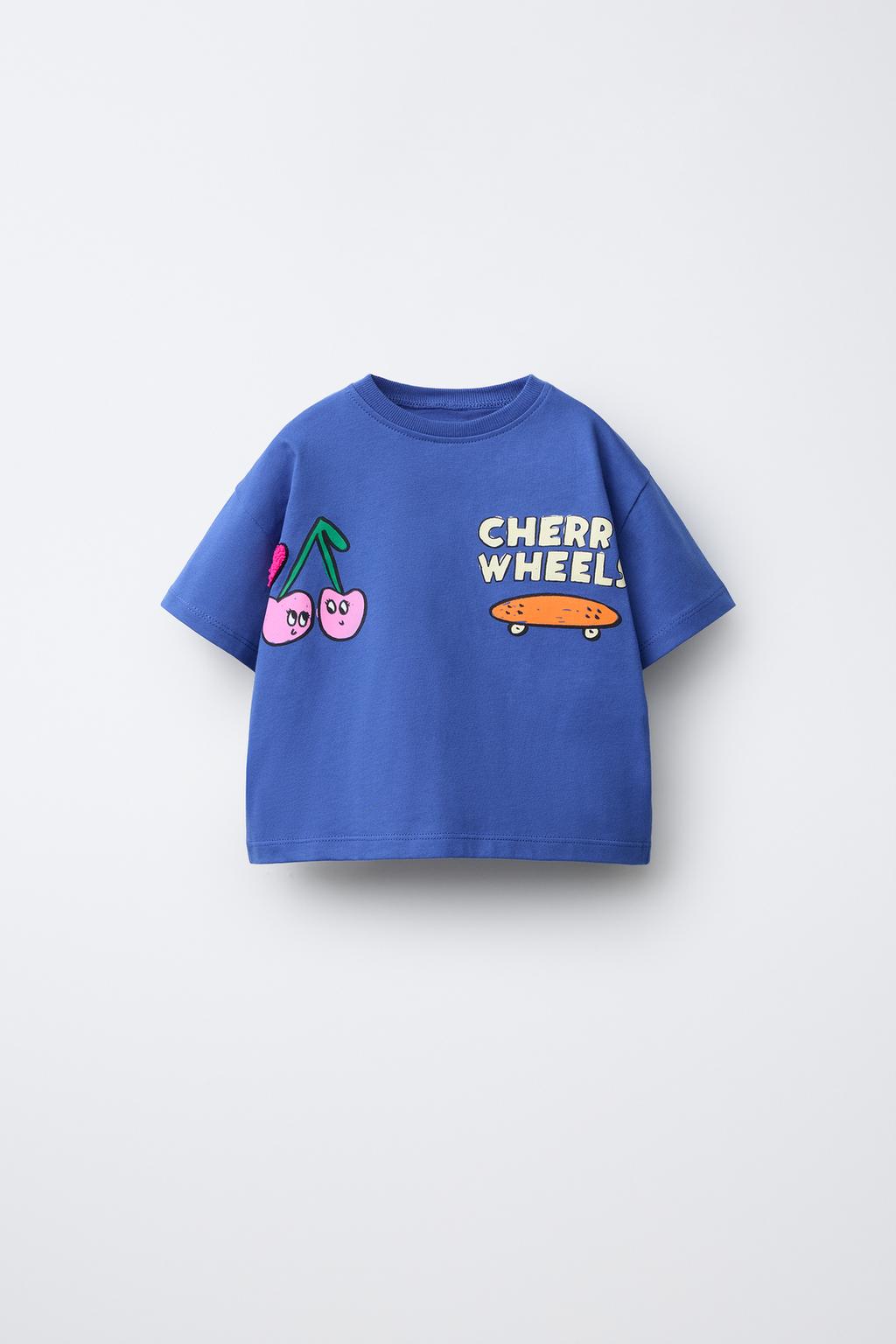 ФУТБОЛКА С НАШИВКОЙ ИЗ МАХРОВОЙ ТКАНИ