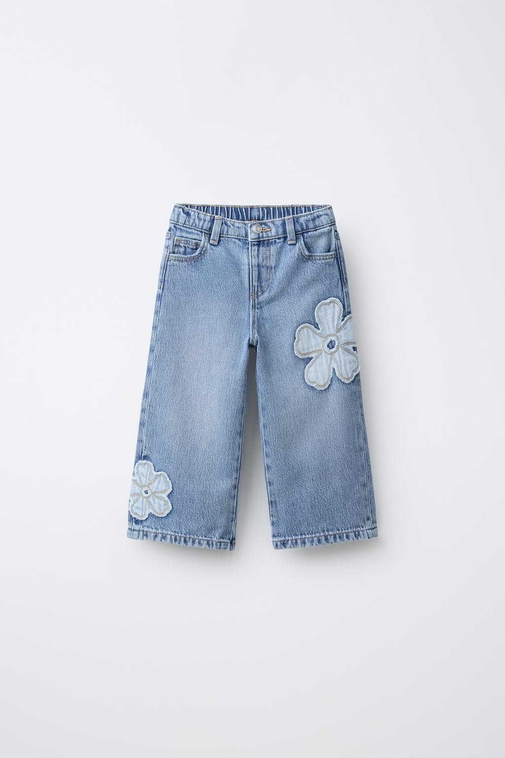 ДЖИНСЫ  С ЦВЕТОЧНЫМИ ПАТЧАМИ