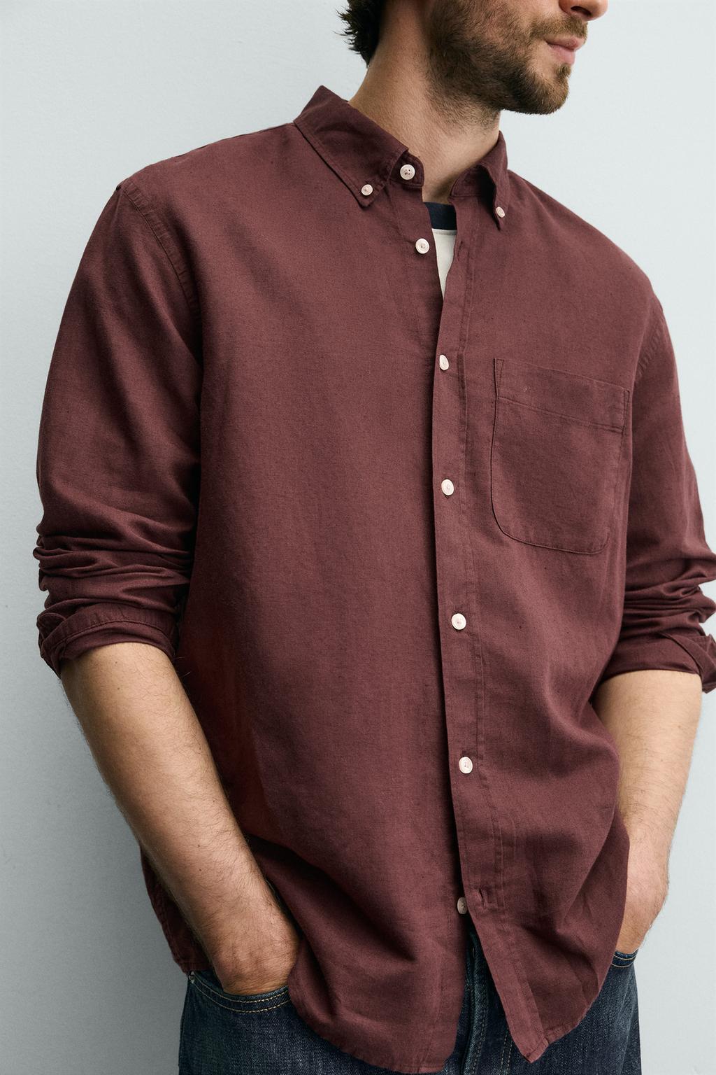 РУБАШКА ИЗ ХЛОПКА И ЛЬНА