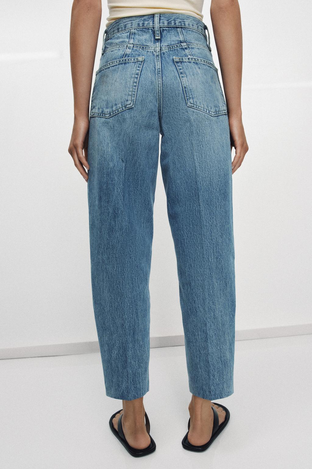 ЗАУЖЕННЫЕ ДЖИНСЫ С ВЫСОКОЙ ПОСАДКОЙ — коллекция Zara «ZW»