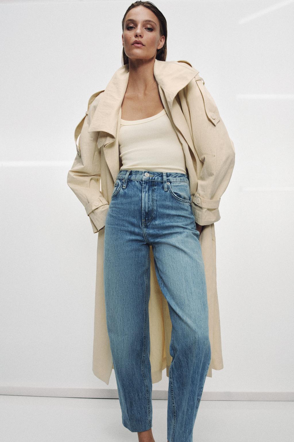 ЗАУЖЕННЫЕ ДЖИНСЫ С ВЫСОКОЙ ПОСАДКОЙ — коллекция Zara «ZW»