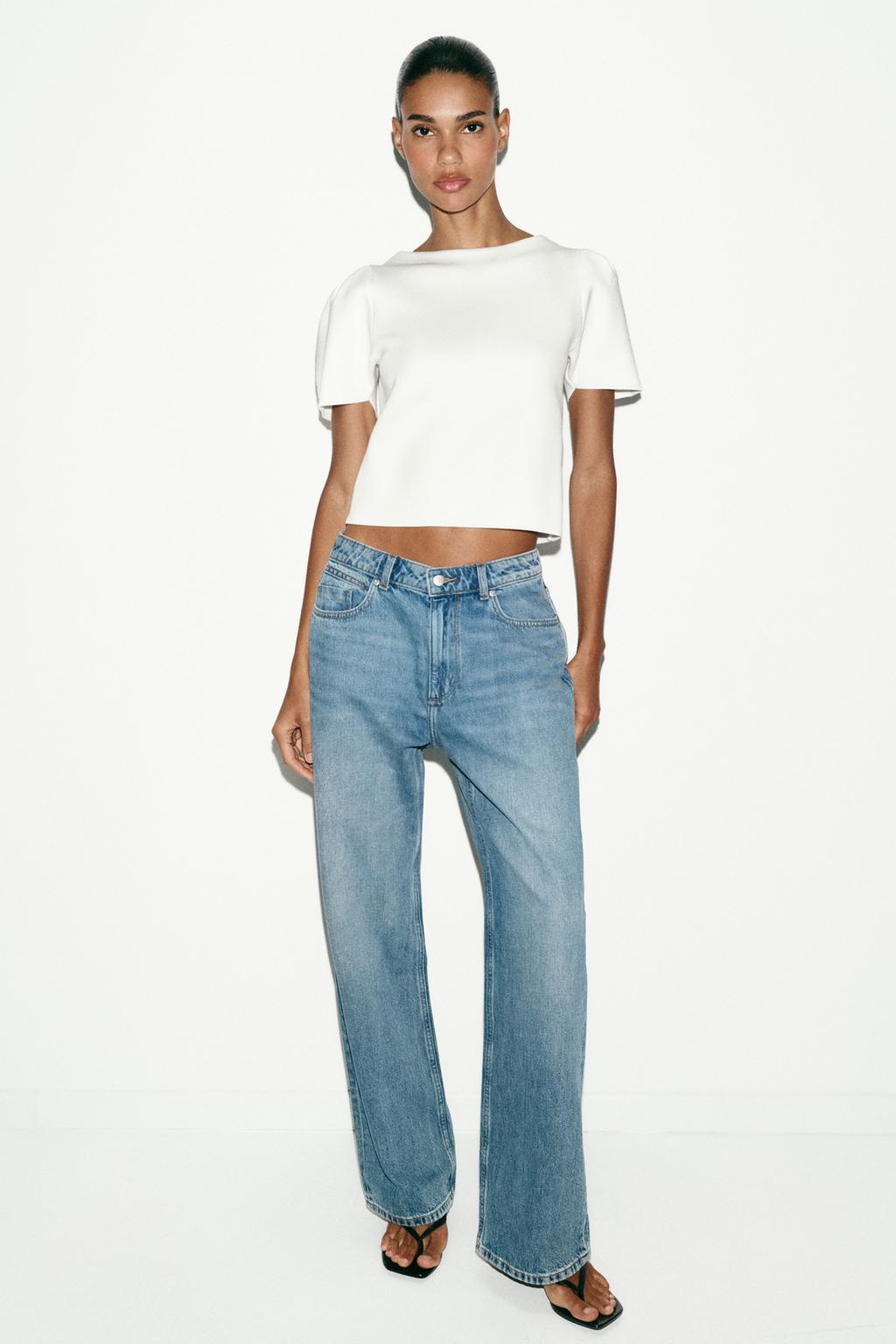 ТРИКОТАЖНЫЙ ТОП С ОБЪЕМНЫМИ РУКАВАМИ