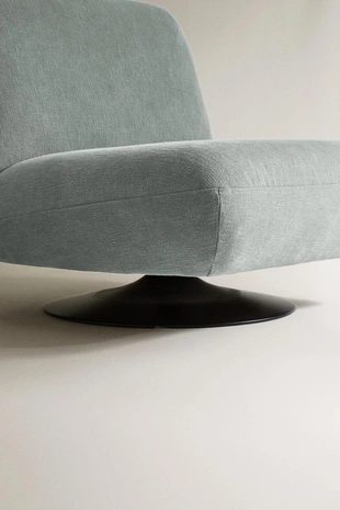 Хлопковое кресло с поворотной основой