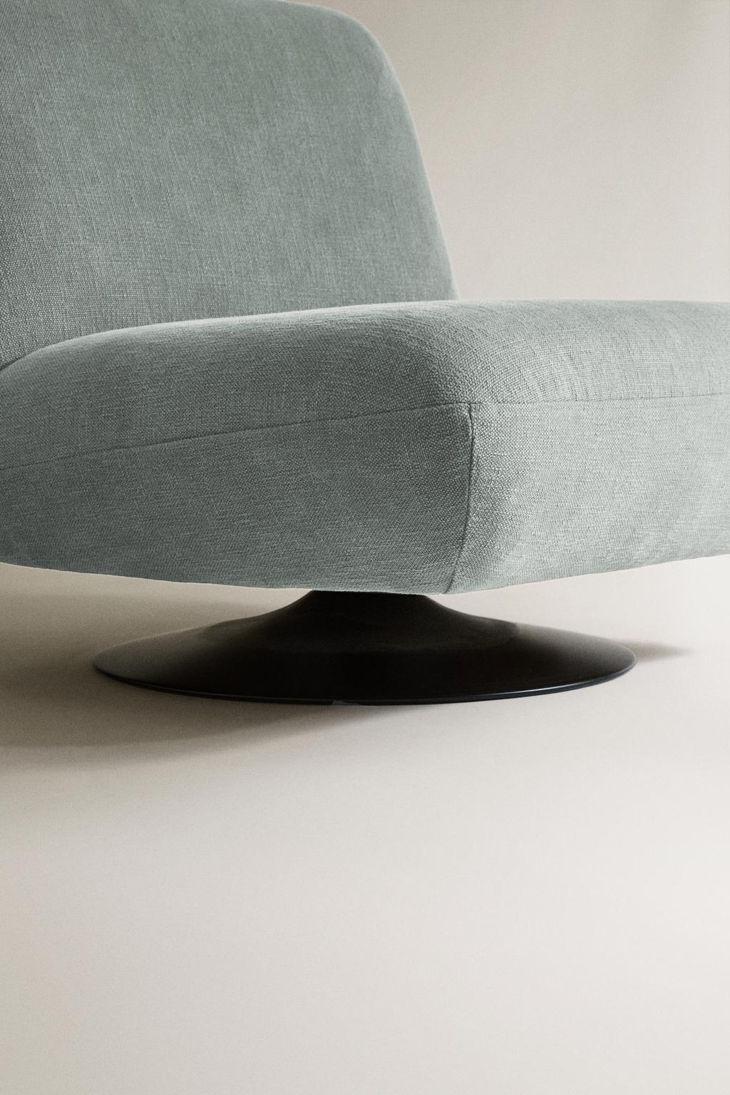 Хлопковое кресло с поворотной основой