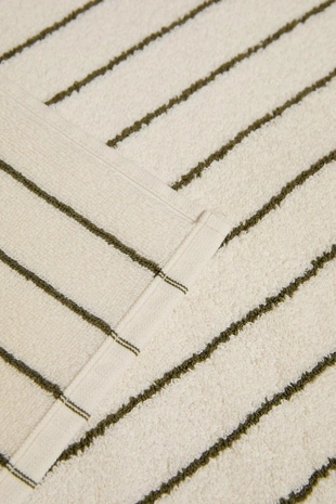 Хлопковый коврик для ванны с полосатым дизайном