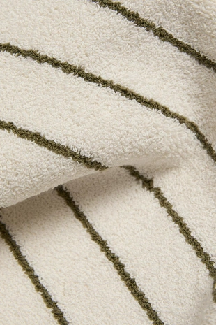 Хлопковый коврик для ванны с полосатым дизайном