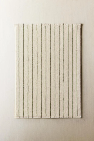 Хлопковый коврик для ванны с полосатым дизайном- Заказать в России