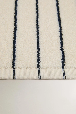 Хлопковый коврик для ванны в полоску