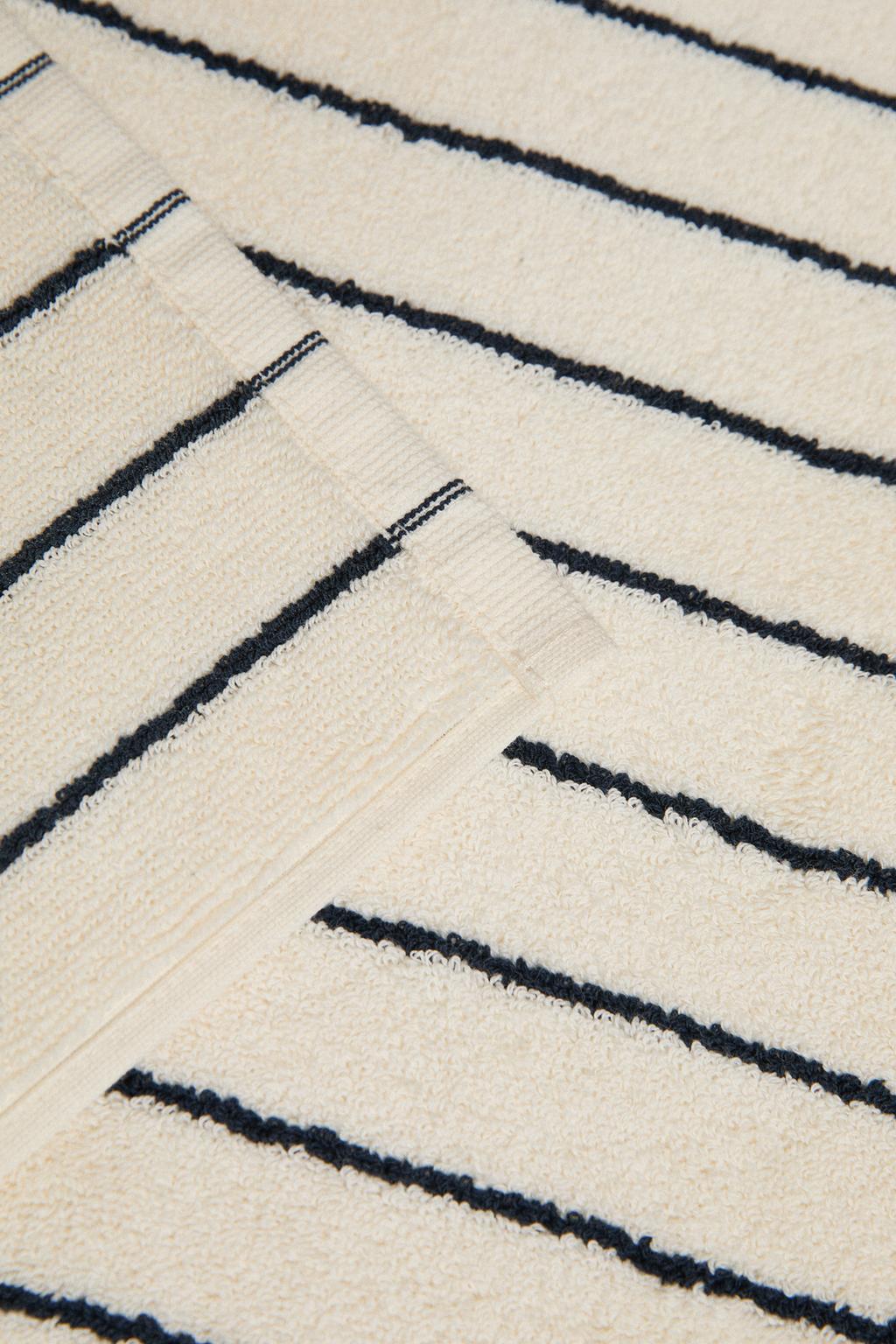 Хлопковый коврик для ванны в полоску