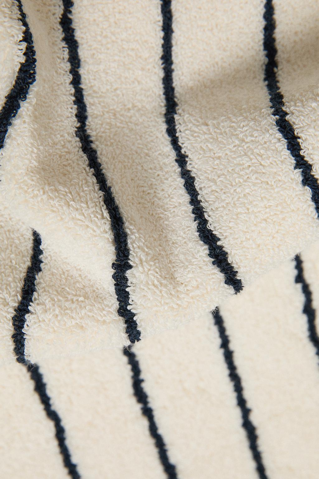 Хлопковый коврик для ванны в полоску