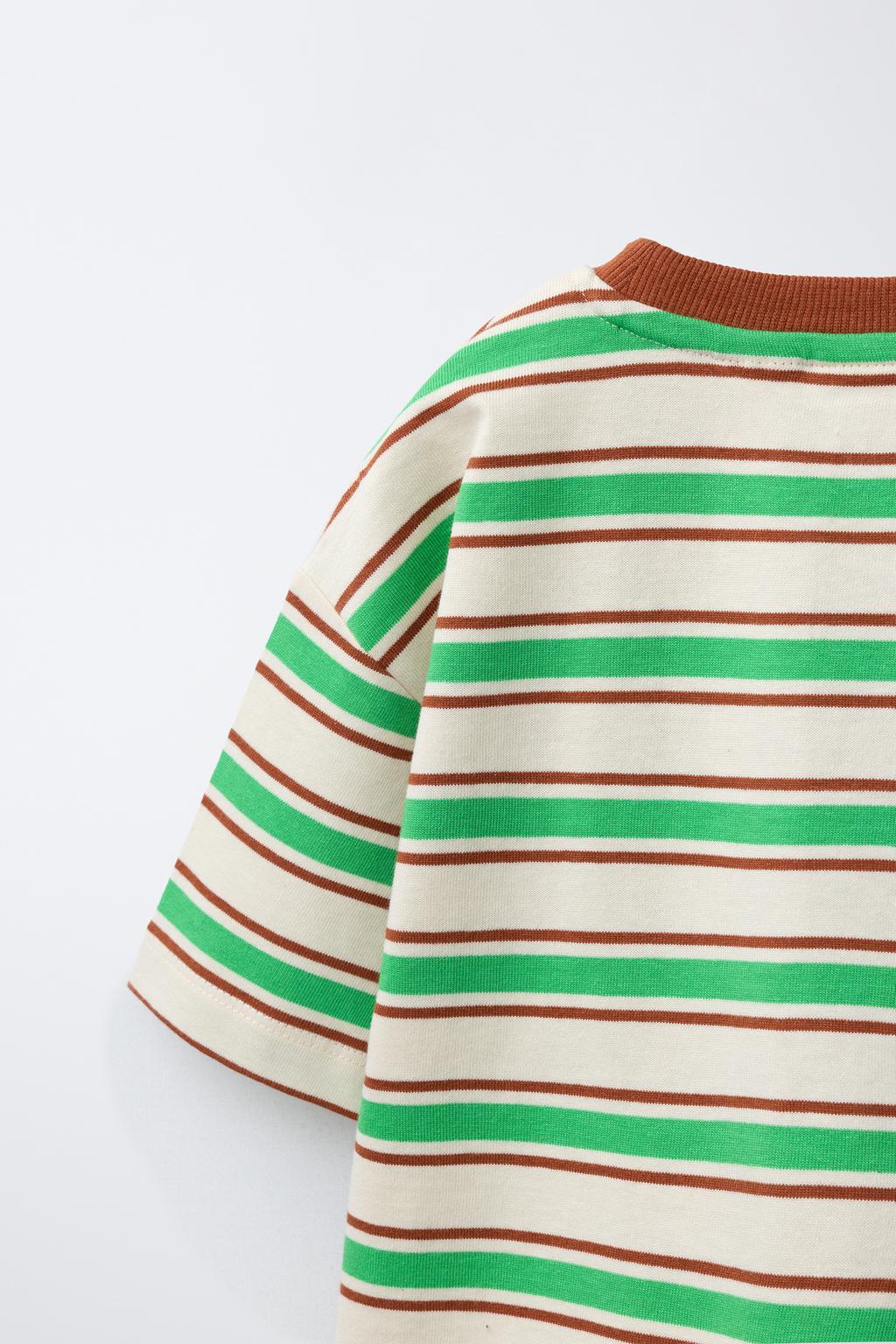 ФУТБОЛКА В ПОЛОСКУ С ВЫШИТЫМ ЛОГОТИПОМ