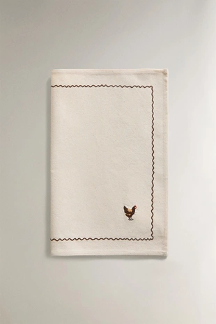 Хлопковый подстаканник с вышитой отделкой по краю- Заказать в России