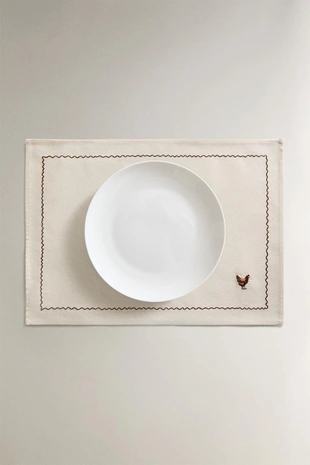 Хлопковый подстаканник с вышитой отделкой по краю- Заказать в России