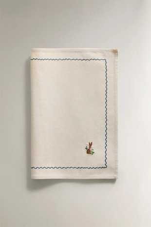 Хлопковое салфетка с вышивкой кролика- Заказать в России