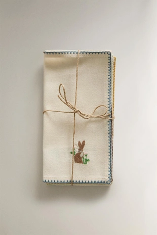 Набор вышитых пасхальных салфеток (набор из 4 штук)- Заказать в России