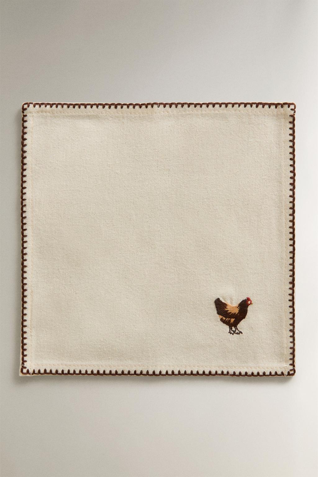 Набор вышитых пасхальных салфеток (набор из 4 штук)